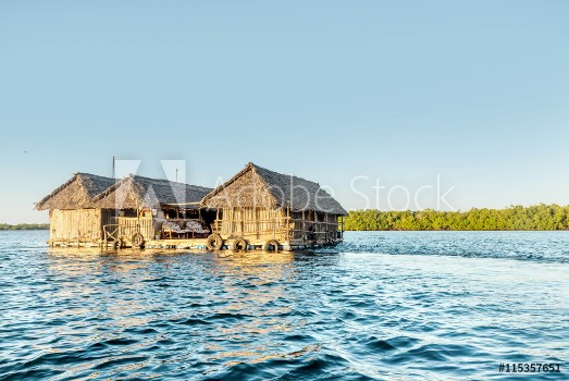 Picture of Typical Boathouses in Lamu town by Lamu Island in Kenya Afric